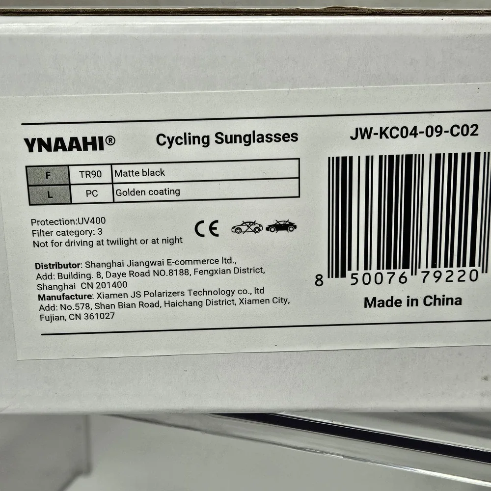 YNAAHI Shield Sport Sunglasses UV400 TR90 Lightweight Cycling Glasses